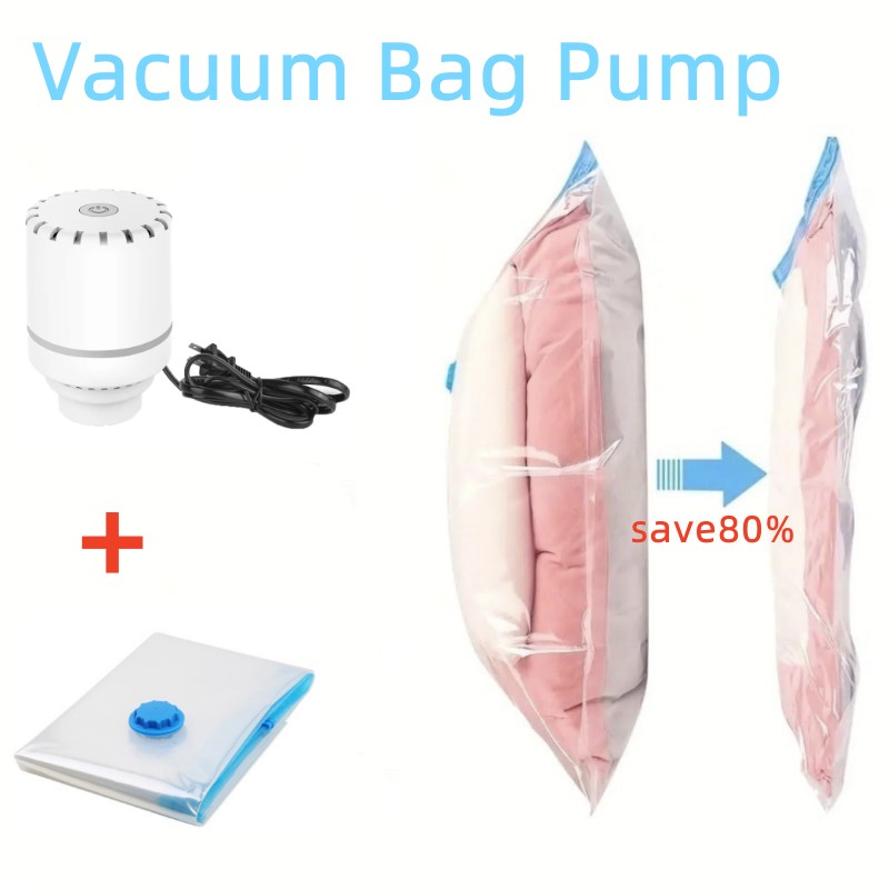 Vacuum Chamber Small - Dobrável saco comprimido bomba elétrica viagem