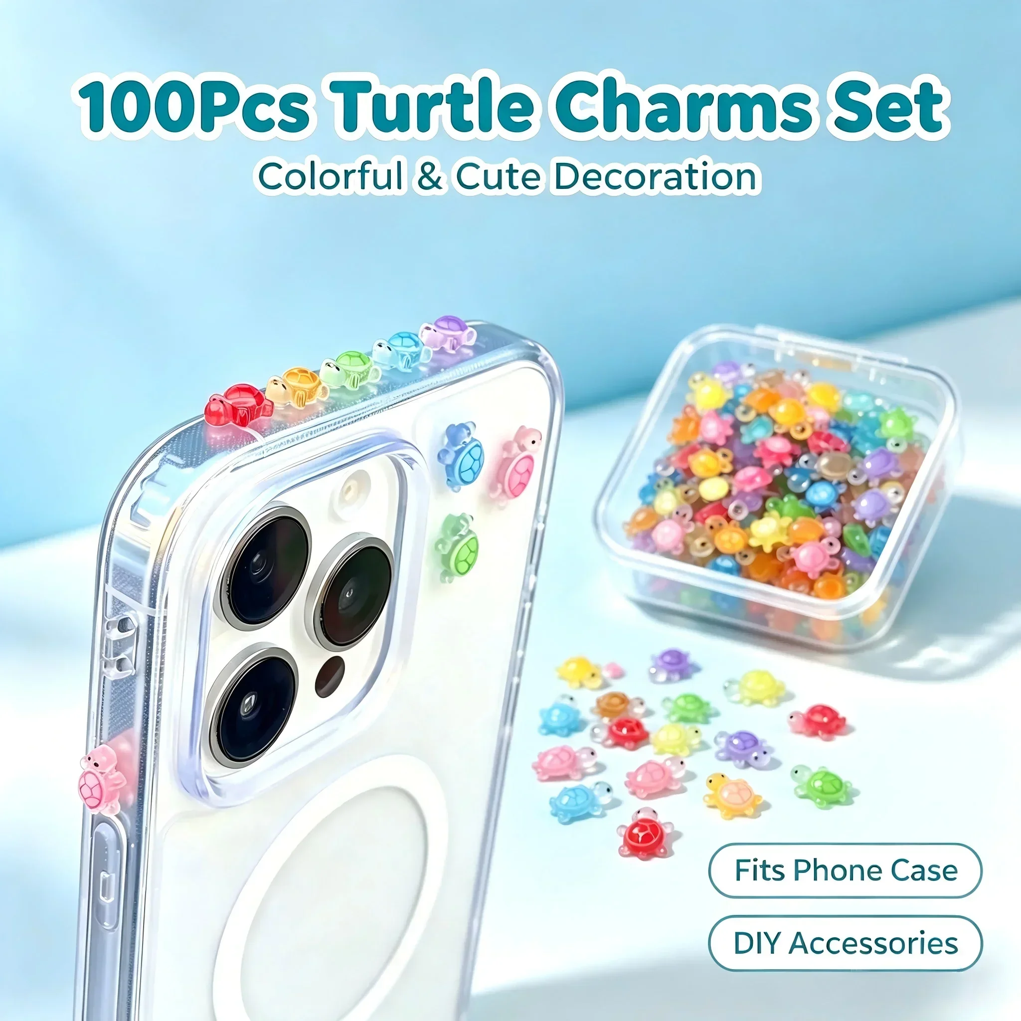 Crafting Resin - 100 unidades/ Pingentes de resina Tartaruga