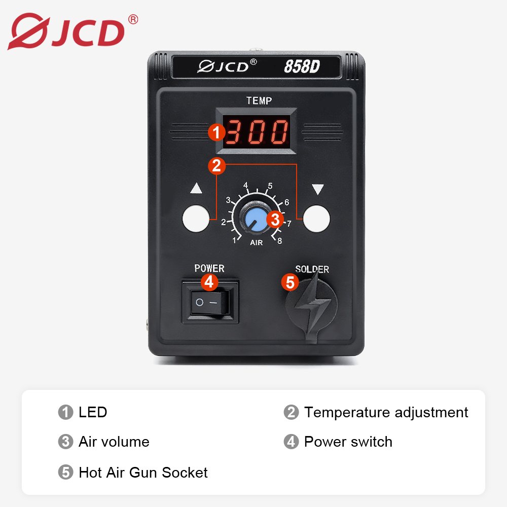 Jcd pistola de ar quente 858d  - Heat Gun Small avaliação e preço